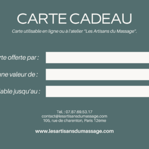 Drainage Renata carte-cadeau par Les Artisans du Massage